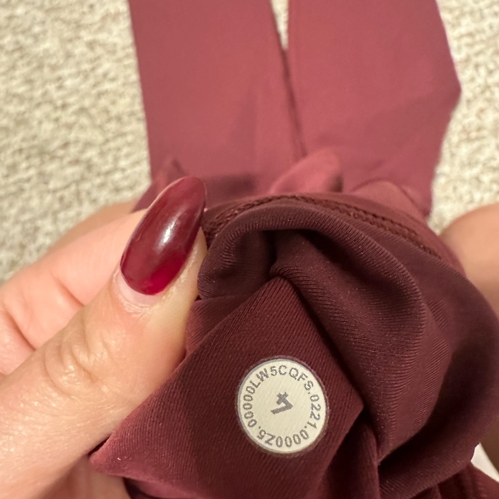 Lululemon burgundy invigorate leggings 25” - Picture 3 of 3